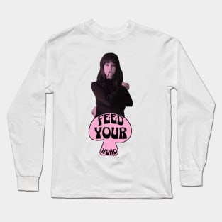 Feed Your Head (Black and Pink) Long Sleeve T-Shirt